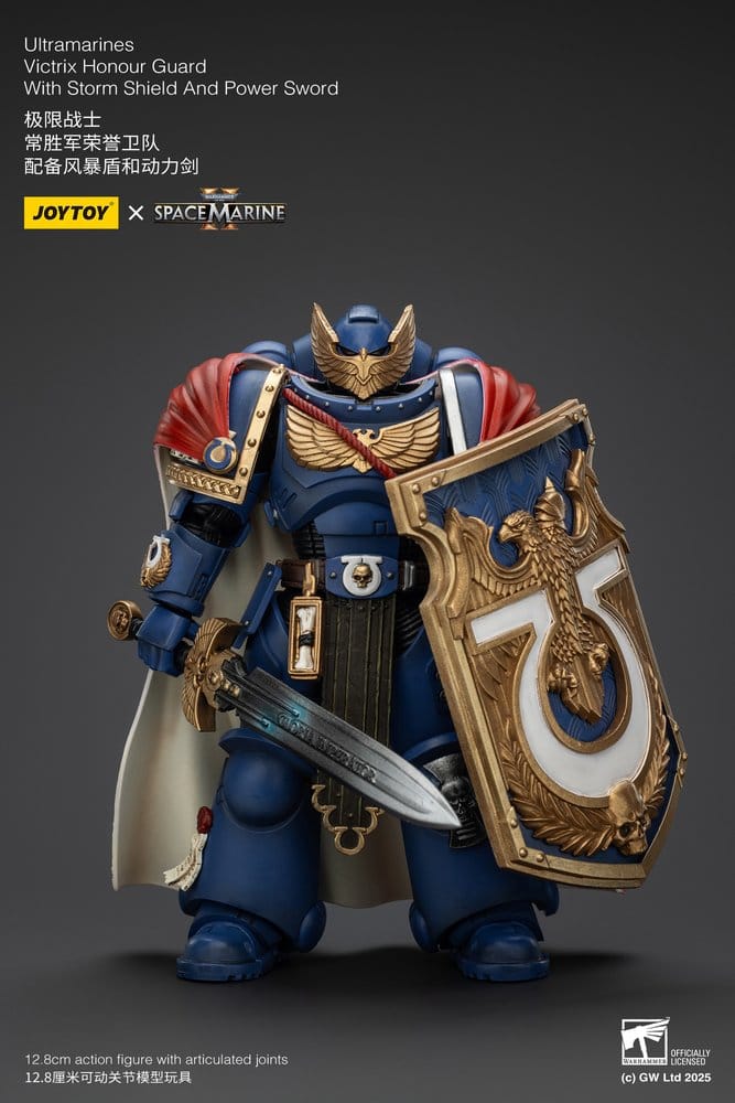 Warhammer 40k Action Figure Ultramarines Victrix Honour Guard with Storm Shield And Power Sword 20 cm