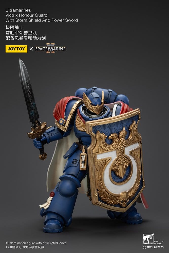Warhammer 40k Action Figure Ultramarines Victrix Honour Guard with Storm Shield And Power Sword 20 cm
