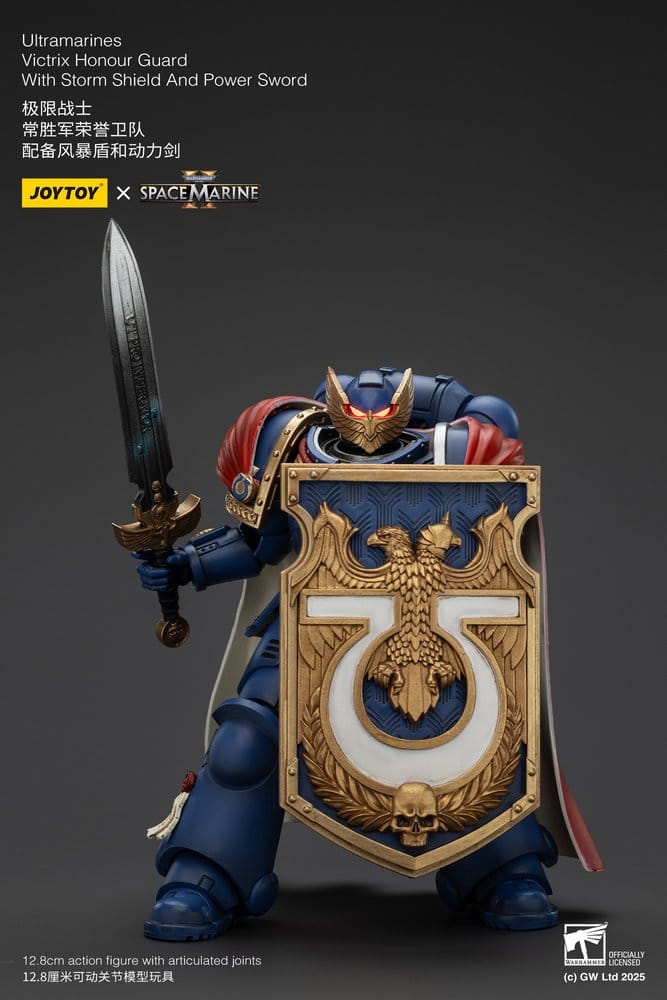 Warhammer 40k Action Figure Ultramarines Victrix Honour Guard with Storm Shield And Power Sword 20 cm