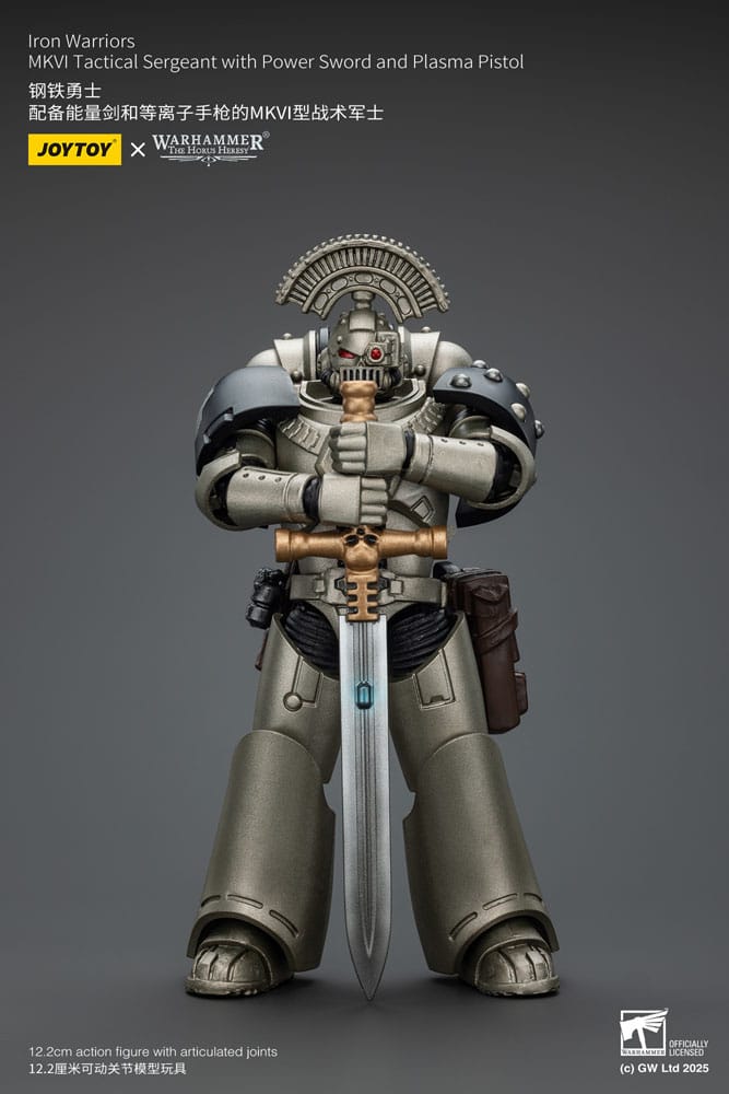 Warhammer The Horus Heresy Action Figure 1/18 Iron Warriors MKVI Tactical Sergeant with Power Sword and Plasma Pistol 12 cm