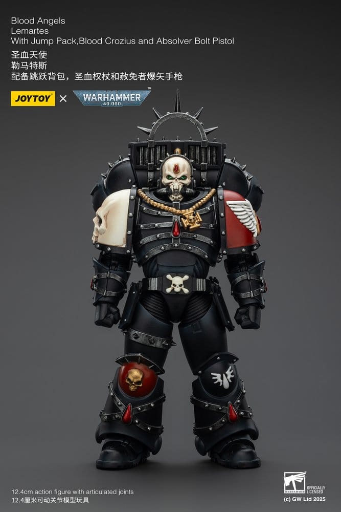 Warhammer 40,000: Combat Patrol Blood Angels Action Figure Lemartes With Jump Pack Blood Crozius and Absolver Bolt Pistol 12 cm