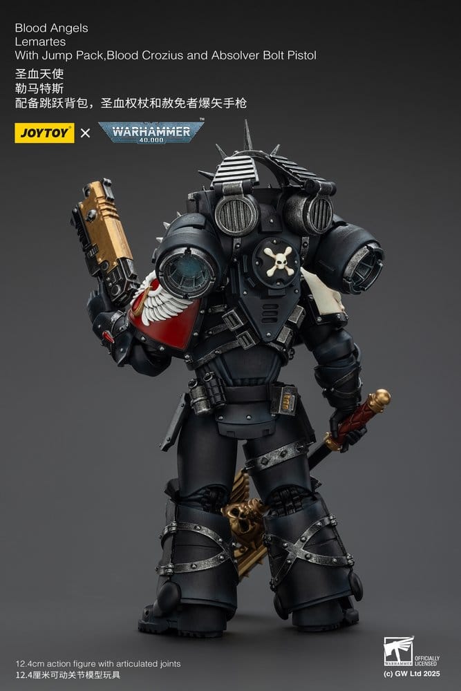 Warhammer 40,000: Combat Patrol Blood Angels Action Figure Lemartes With Jump Pack Blood Crozius and Absolver Bolt Pistol 12 cm