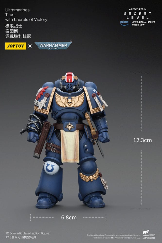 Warhammer 40,000 Action Figure Ultramarines Titus with Laurels of Victory 13 cm