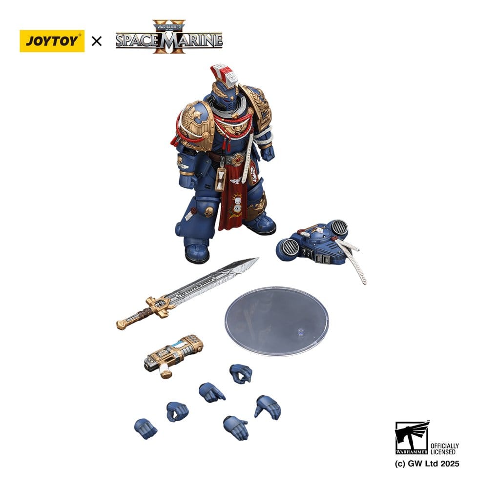 Warhammer 40,000: Space Marine 2 Action Figure Ultramarines Relic Primus Armour with Plasma Pistol and Combat Blade 13 cm
