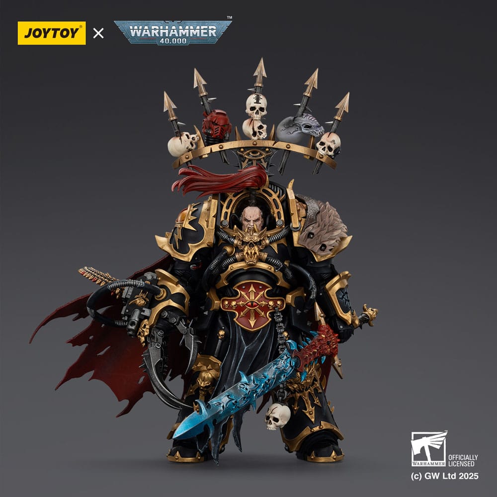 Warhammer 40,000 Action Figure Black Legion Abaddon the Despoiler with Drach'nyen and Talon 16 cm