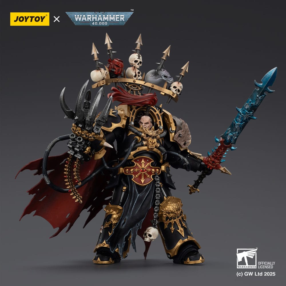 Warhammer 40,000 Action Figure Black Legion Abaddon the Despoiler with Drach'nyen and Talon 16 cm