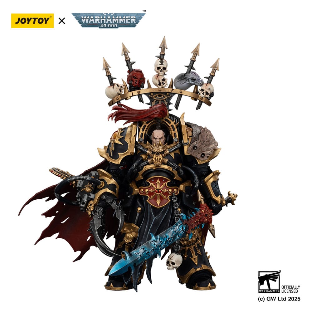 Warhammer 40,000 Action Figure Black Legion Abaddon the Despoiler with Drach'nyen and Talon 16 cm