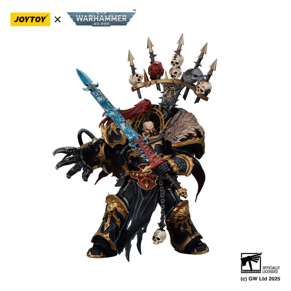 Warhammer 40,000 Action Figure Black Legion Abaddon the Despoiler with Drach'nyen and Talon 16 cm
