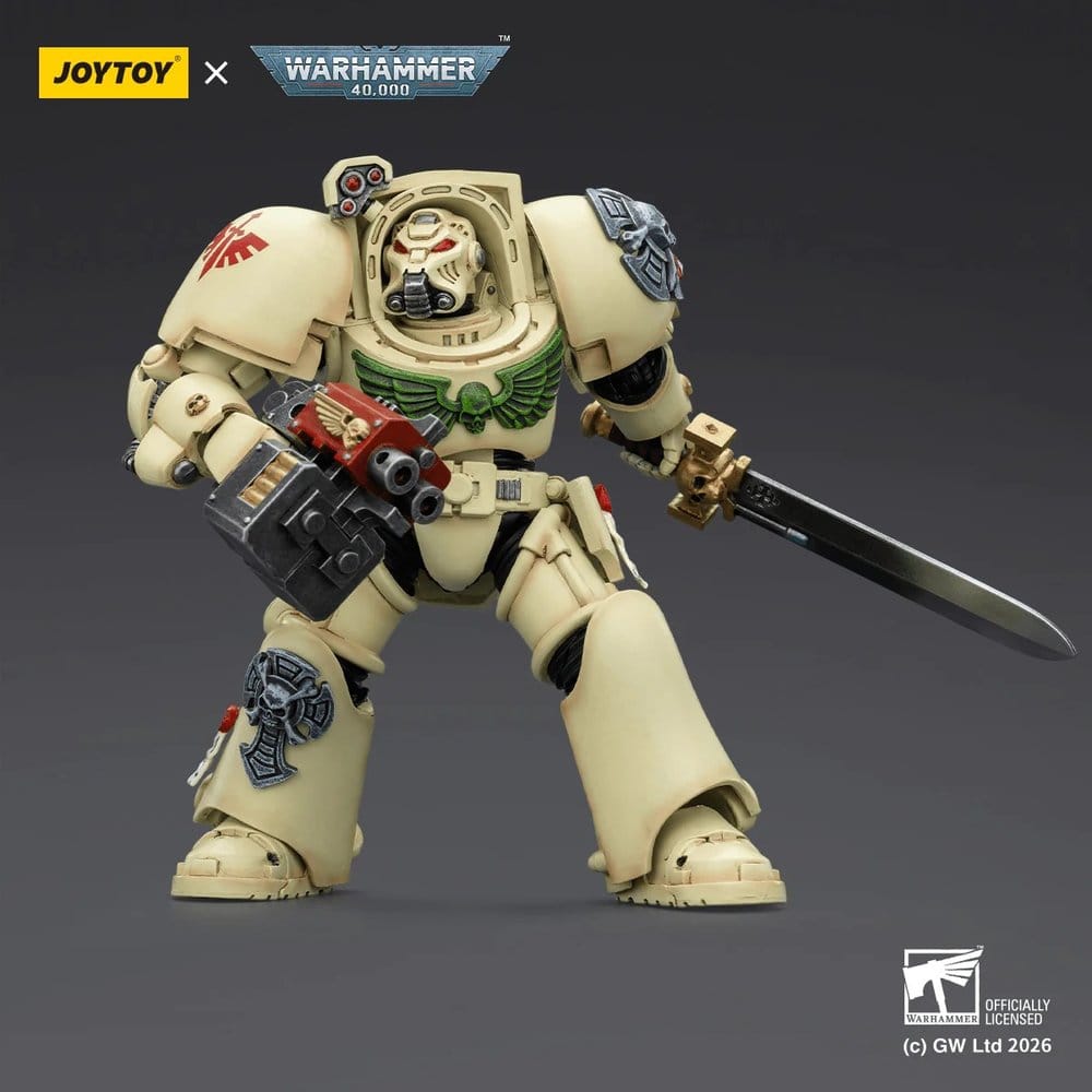 Warhammer 40,000 Action Figure Dark Angels Deathwing Terminator 1 with Power Sword and Storm Bolter 14 cm