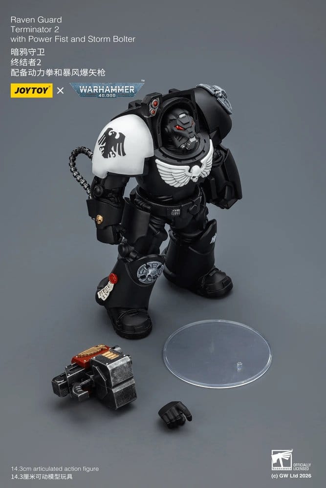 Warhammer 40,000 Action Figure Raven Guard Terminator 2 with Power Fist and Storm Bolter 14 cm