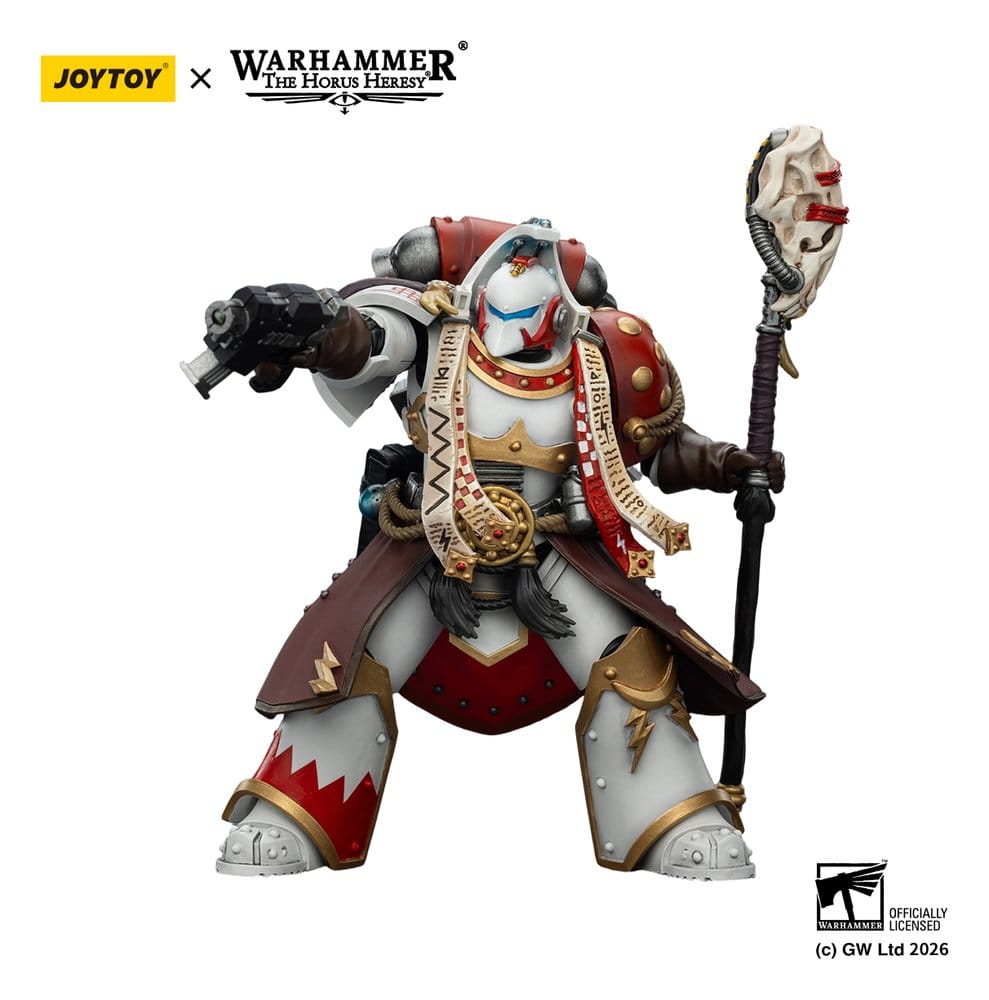 Warhammer 40,000 Action Figure White Scars Stormseer Consul with Force Staff and Bolt Pistol 12 cm