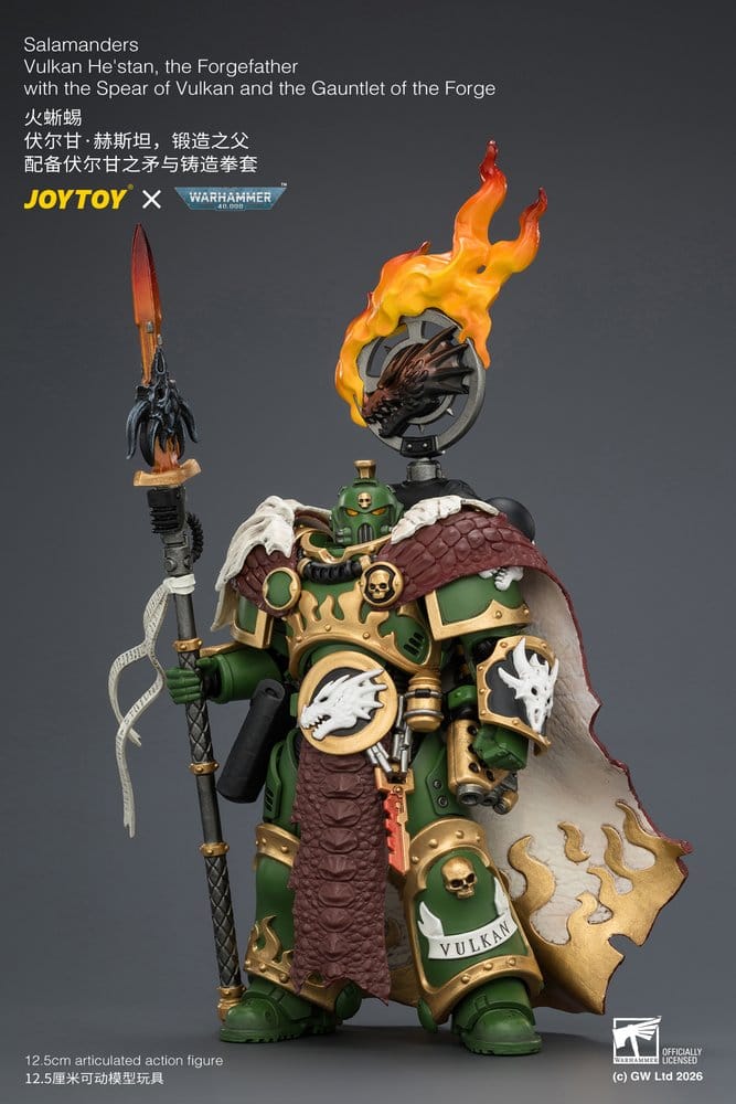 Warhammer Action Figure Salamanders Vulkan He'stan, the Forgefather 13 cm