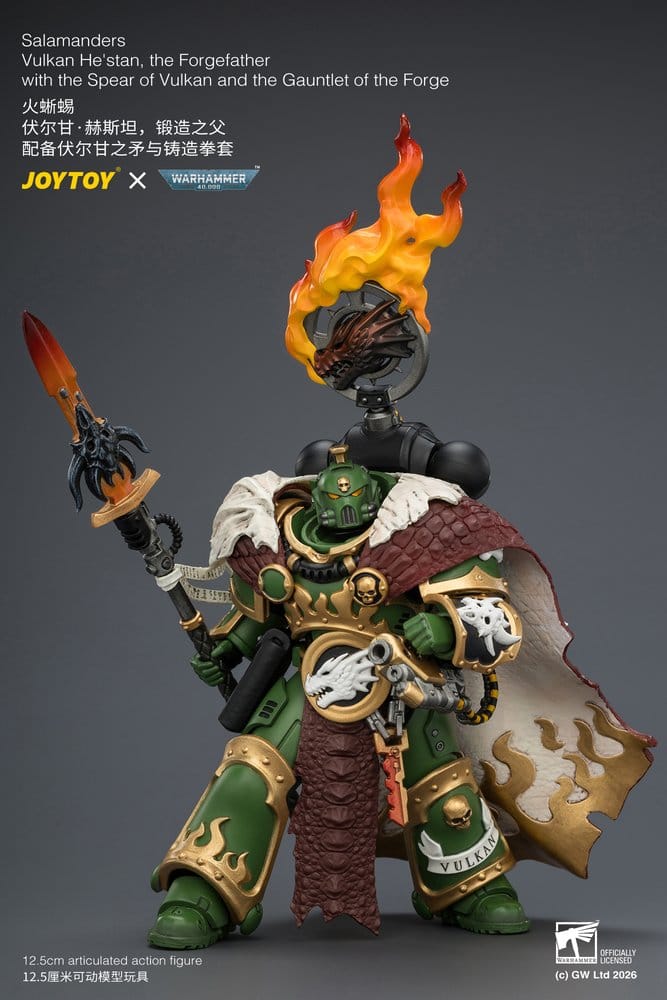 Warhammer Action Figure Salamanders Vulkan He'stan, the Forgefather 13 cm