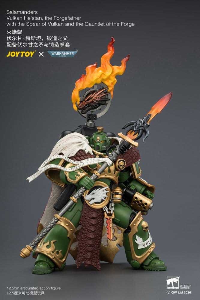 Warhammer Action Figure Salamanders Vulkan He'stan, the Forgefather 13 cm