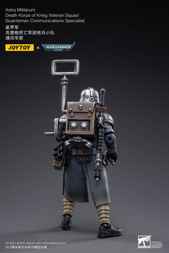 Warhammer 40k Action Figure 1/18 Death Korps of Krieg Veteran Squad Guardsman Communications Specialist 10 cm