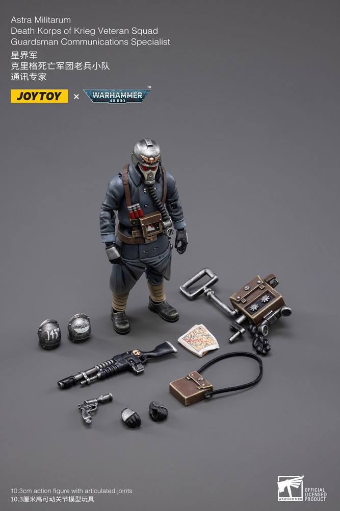 Warhammer 40k Action Figure 1/18 Death Korps of Krieg Veteran Squad Guardsman Communications Specialist 10 cm