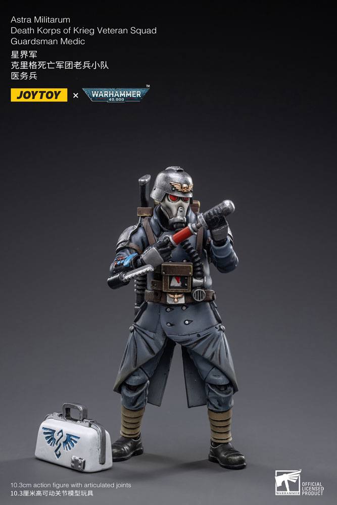 Warhammer 40k Action Figure 1/18 Death Korps of Krieg Veteran Squad Guardsman Medic 10 cm