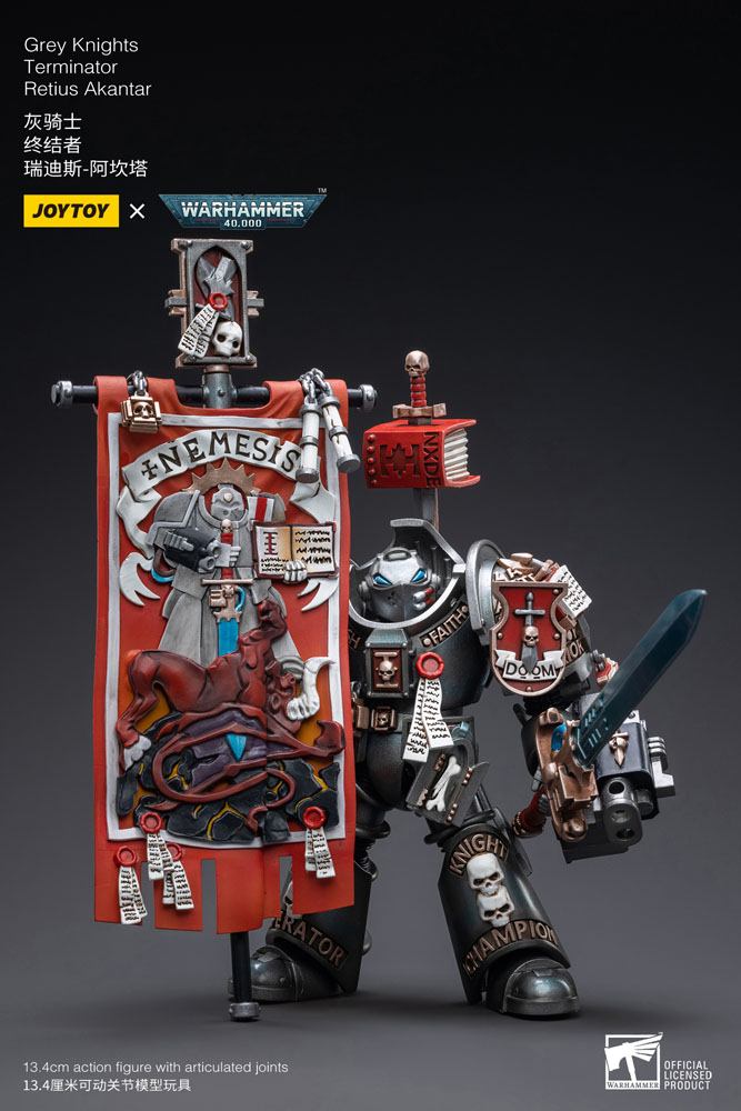 Warhammer 40k Action Figure 1/18 Grey Knights Terminator Retius Akantar 13 cm