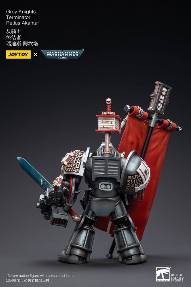 Warhammer 40k Action Figure 1/18 Grey Knights Terminator Retius Akantar 13 cm