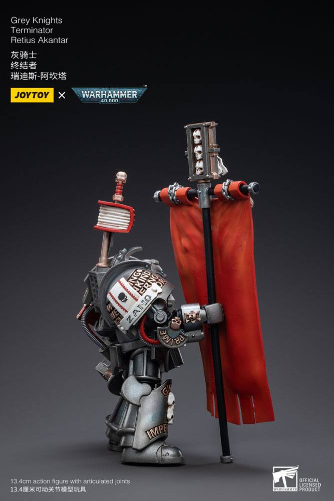 Warhammer 40k Action Figure 1/18 Grey Knights Terminator Retius Akantar 13 cm
