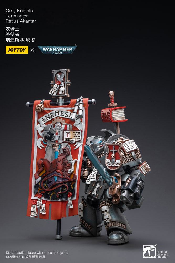 Warhammer 40k Action Figure 1/18 Grey Knights Terminator Retius Akantar 13 cm