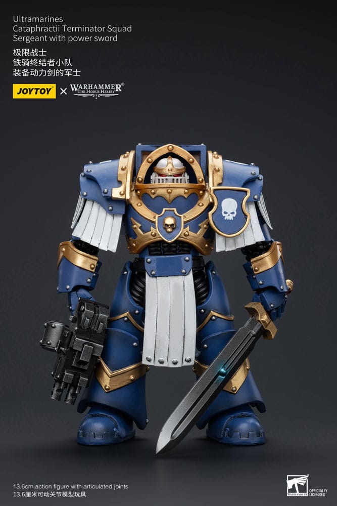 Warhammer The Horus Heresy Action Figure 1/18 Ultramarines Cataphractii Terminator Squad Sergeant with Power Sword 14 cm