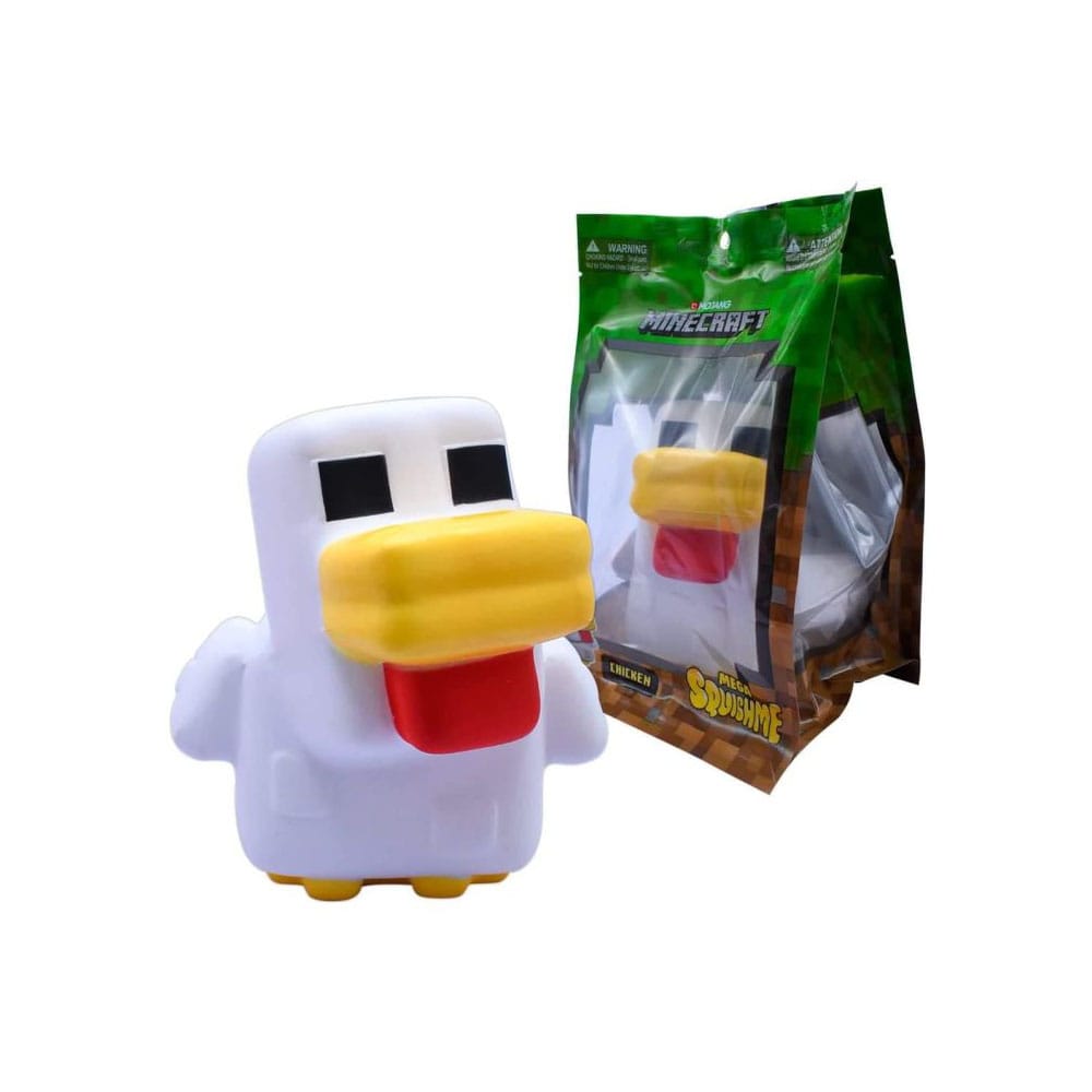 Minecraft Mega Squishme Anti-Stress-Figur 15 cm, Serie 3 Huhn 15 cm