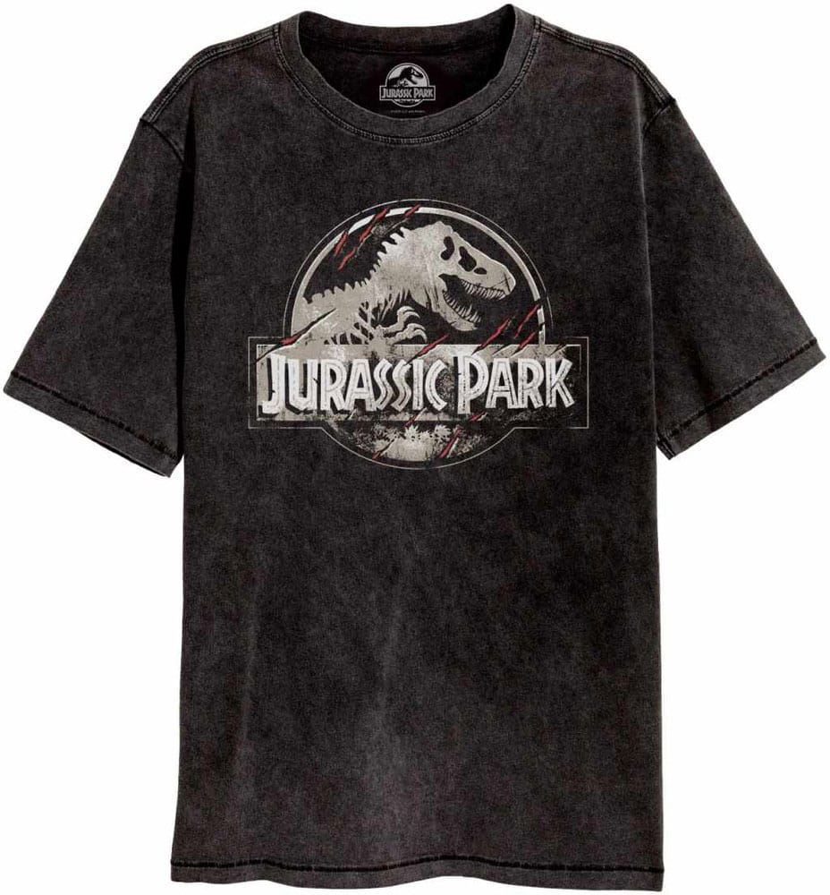 Jurassic Park T-Shirt Scratched Logo Size S