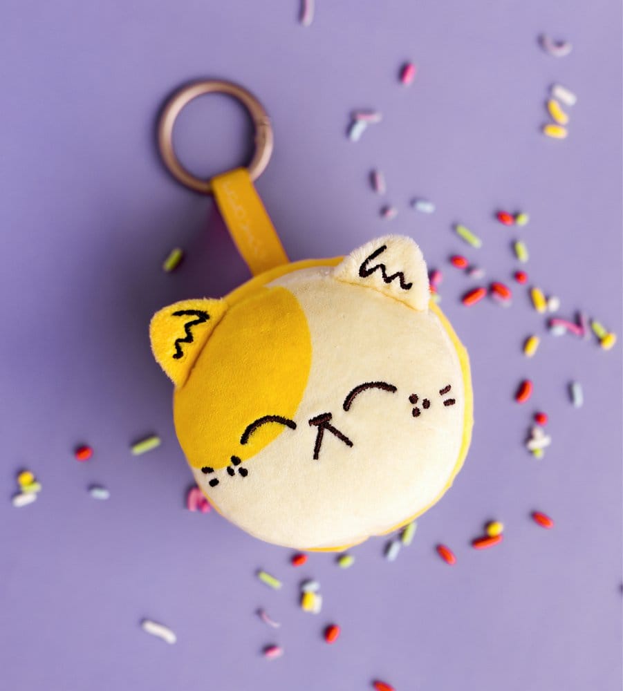 Meowcaron Plush Bag Charm Smile 7 cm