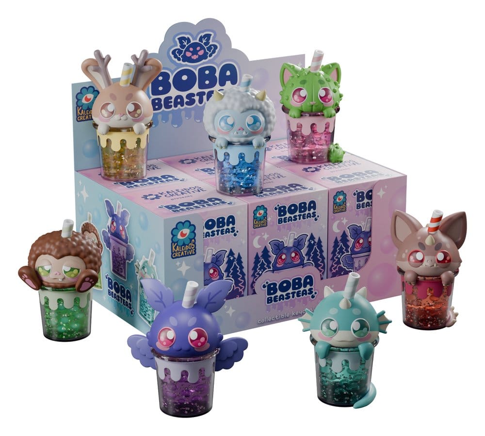 Boba Beasteas Keychain 8 cm Blind Box Display (8)