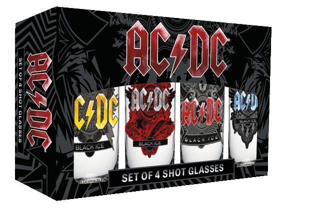 AC/DC Shotglas 4er-Pack Black Ice