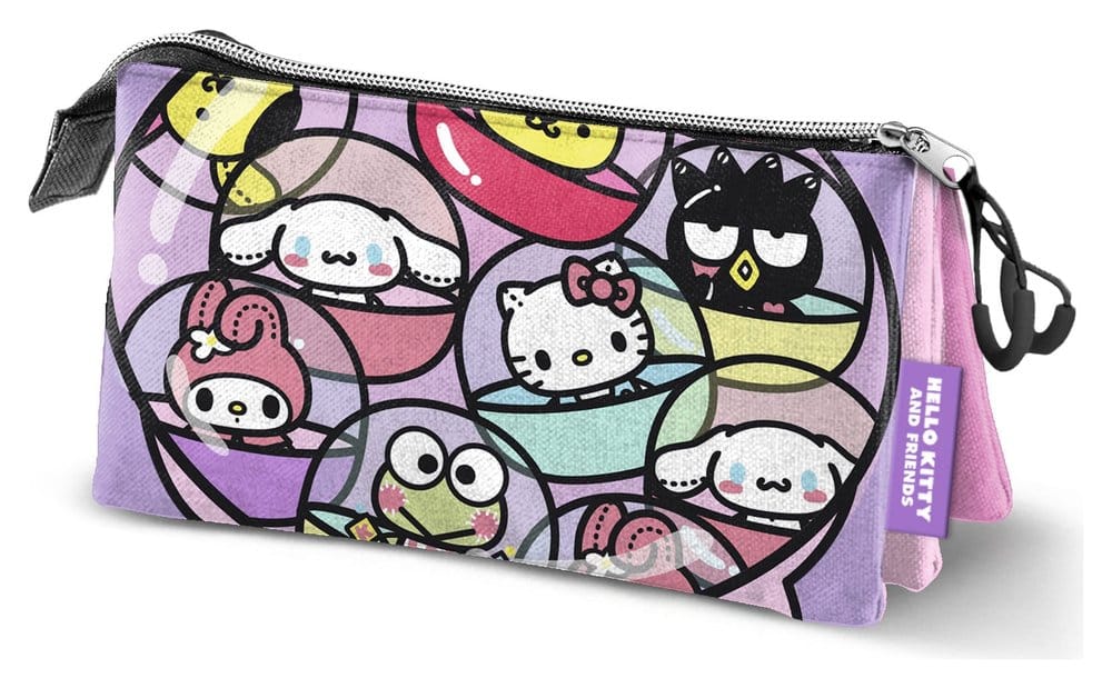 Sanrio Triple Pencil case Hello Kitty Gashapon Pink