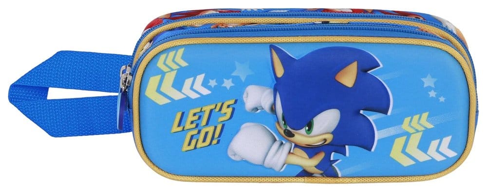 Sonic - The Hedgehog 3D Double Pencil Case SEGA Go Blue