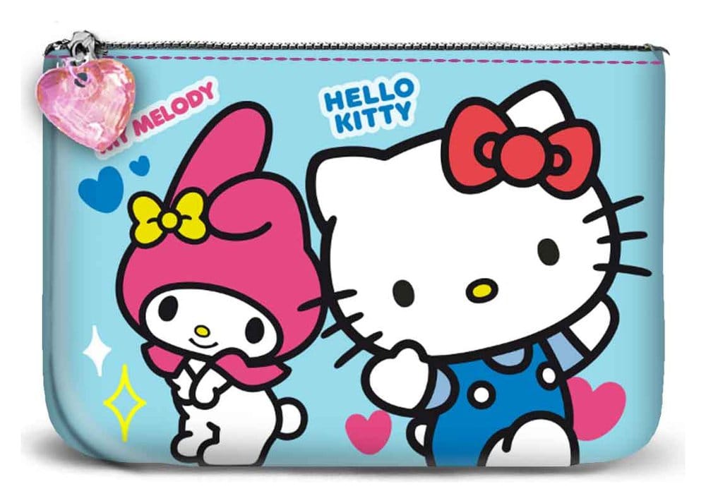 Sanrio Small Square Coin Purse Hello Kitty Friendship Blue