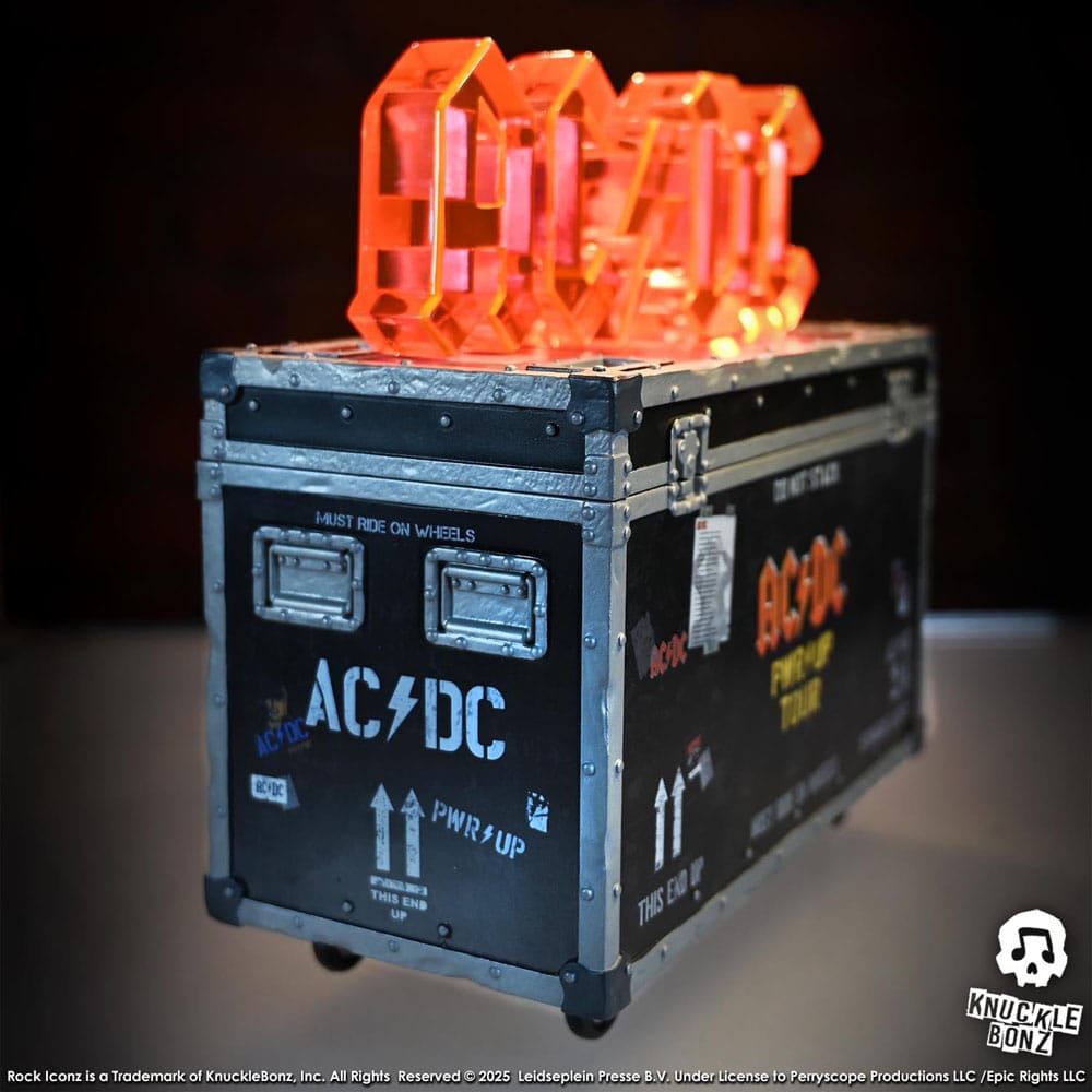 AC/DC Rock Iconz On Tour Statue PWR UP Tour Road Case