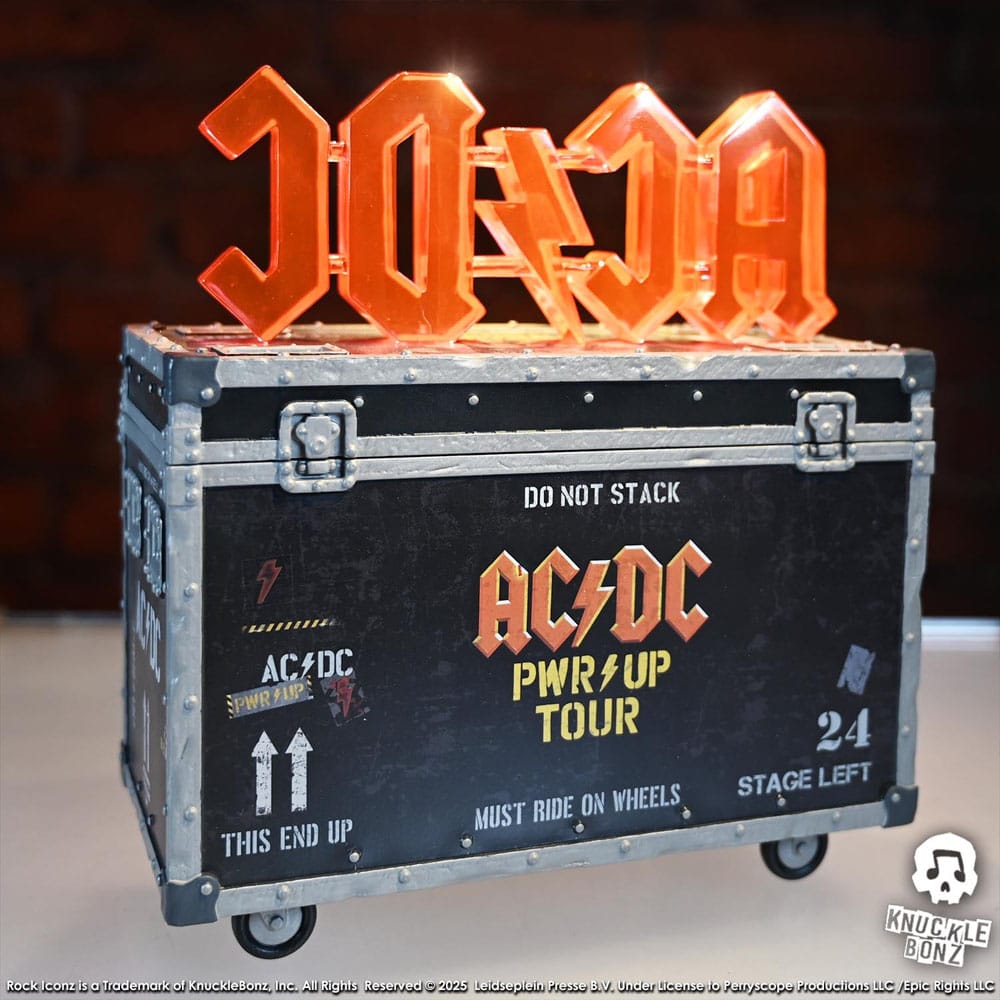 AC/DC Rock Iconz On Tour Statue PWR UP Tour Road Case
