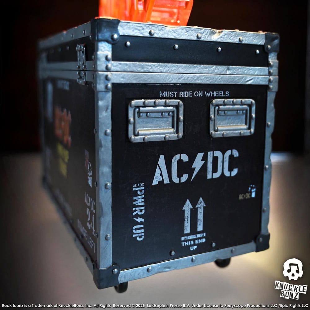 AC/DC Rock Iconz On Tour Statue PWR UP Tour Road Case