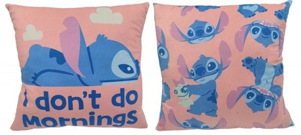 Lilo & Stitch Pillow Stitch I don't do mornings 40 cm