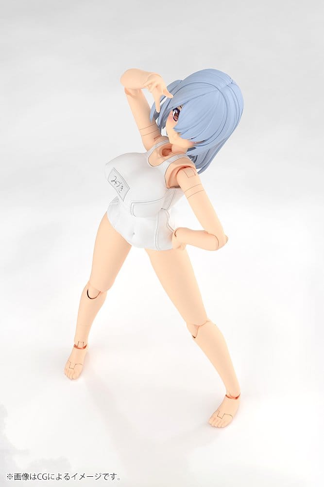 Frame Arms Girl Plastic Model Kit Mizuki School Swimsuits White Ver. 16 cm