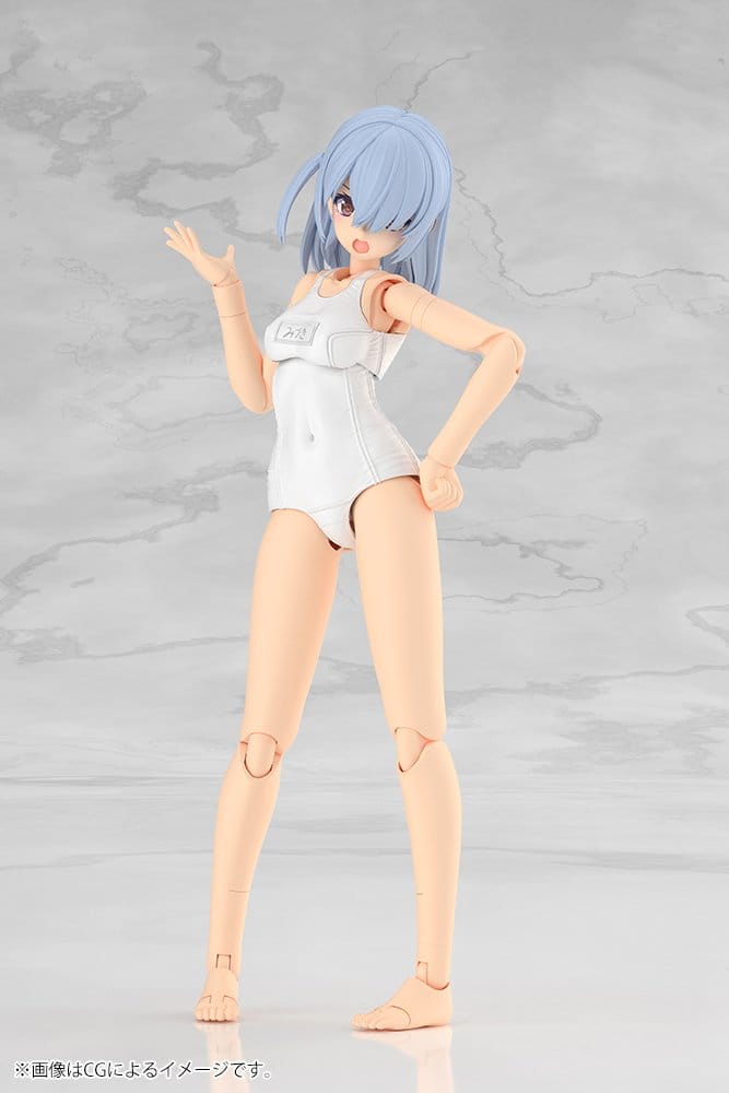 Frame Arms Girl Plastic Model Kit Mizuki School Swimsuits White Ver. 16 cm