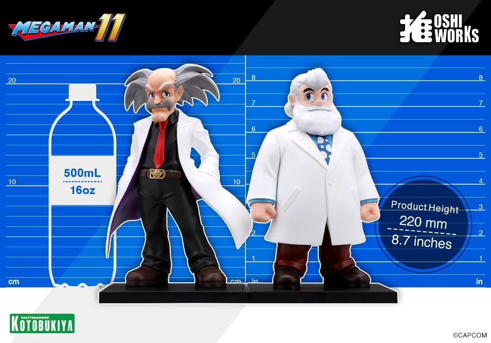 Mega Man Oshi Works PVC Figures 2-Pack Dr. Wily & Dr. Light
