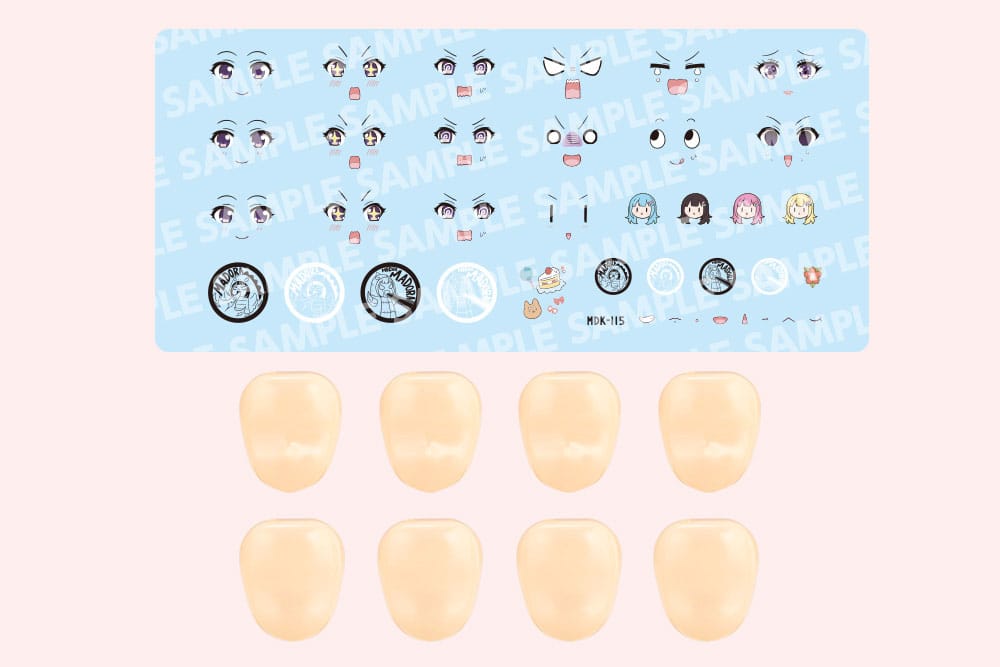 Sousai Shojo Teien Model Kit Accesoory Set 1/10 Customized Face & Decal Set Vol. 5 Designed by Raguhonoerika For Madoka Yuki A