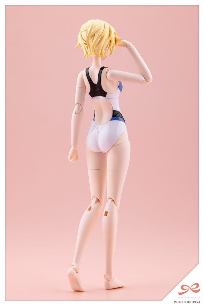 Sousaishojoteien Plastic Model 1/10 Rui Saotome Touou High School Competitive Swimsuit Dreaming Style White Dolphin 16 cm