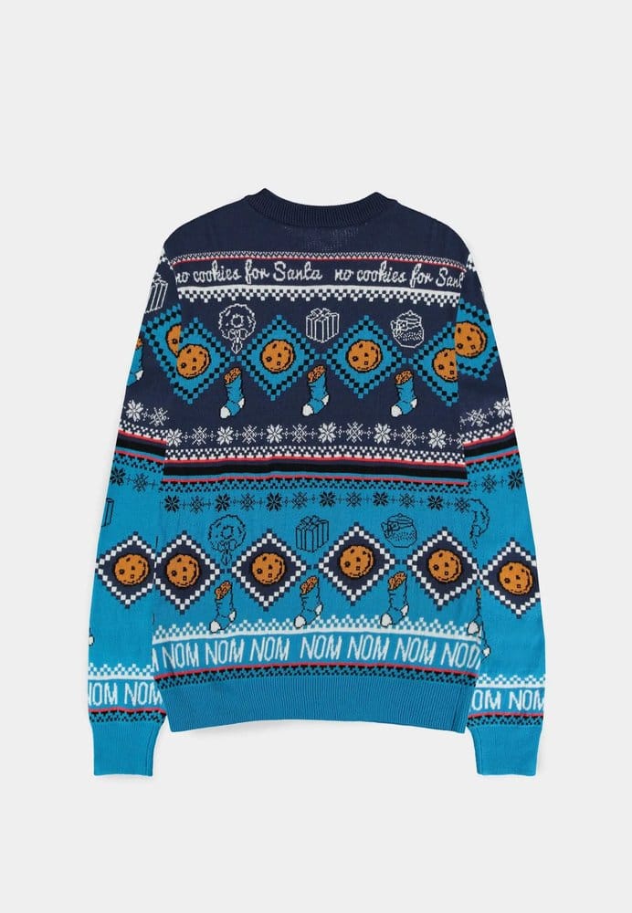 Sesame Street Christmas Sweater Cookie Monster Size S