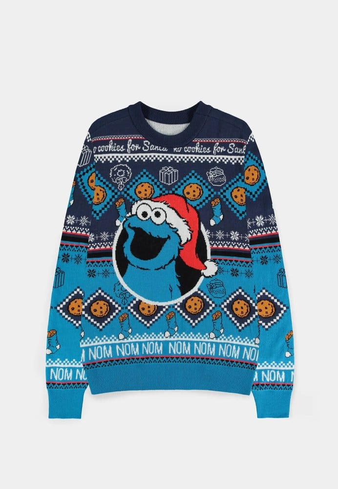 Sesame Street Christmas Sweater Cookie Monster Size XL