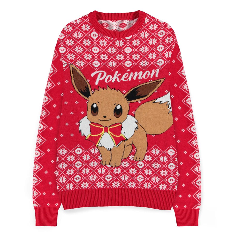 Pokémon Sweatshirt Christmas Jumper Eevee Size XL