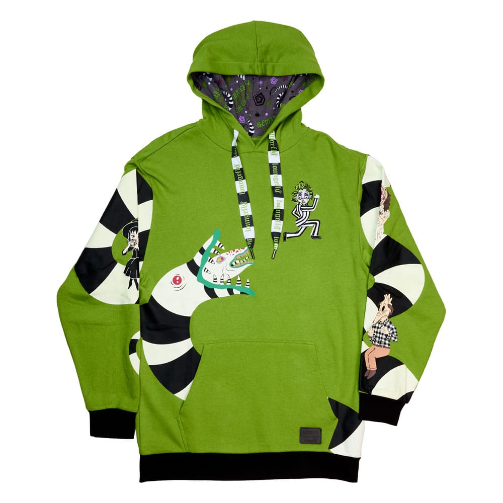 Beetlejuice by Loungefly Hoodie Sweater Unisex Glow in the Dark Size M
