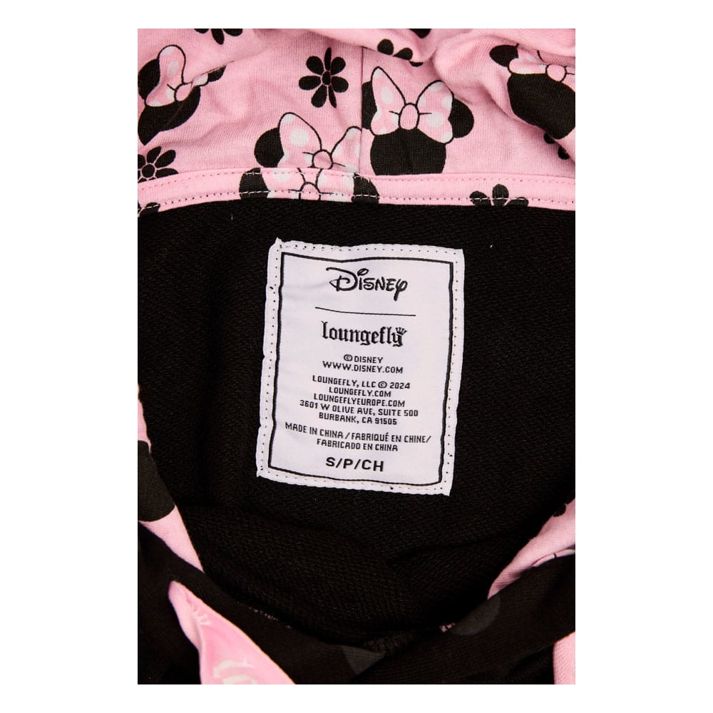 Disney by Loungefly Hoodie Sweater Unisex Minnie Rocks the Dots Florals Size L