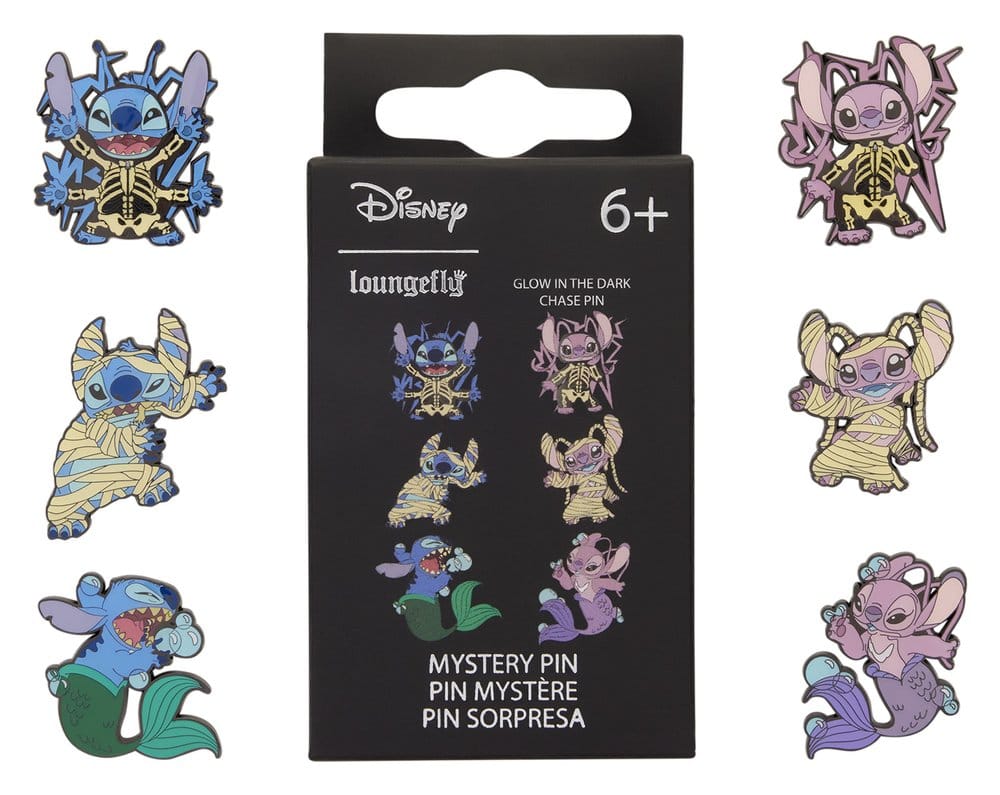 Lilo & Stitch by Loungefly Enamel Pins Stitch & Angel Halloween Costumes Blind Display (12)