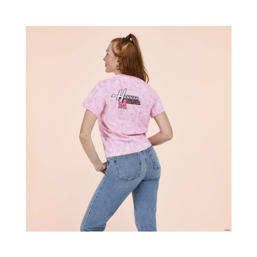 Disney by Loungefly Tee T-Shirt Unisex Hannah Montana Shirred Hem Size L